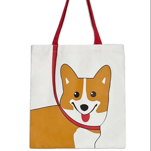 gift bag Promotion custom cotton heavy duty cotton packing canvas tote bag with logo dog canvas bag