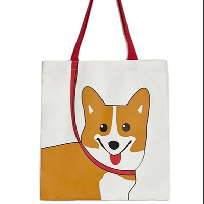 gift bag Promotion custom cotton heavy duty cotton packing canvas tote bag with logo dog canvas bag