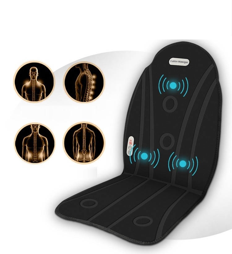 Electric 12V Car Heated Seat Massage Cushion Vibrating Back Massager Mattress For Massage Chair In Car Home Office Use