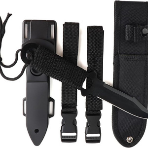 Scuba Diving Knife with Leg Straps & Sheath, Razor Sharp - Lightweight Diving Equipment for Spearfishing, Snorkeling, Hunting