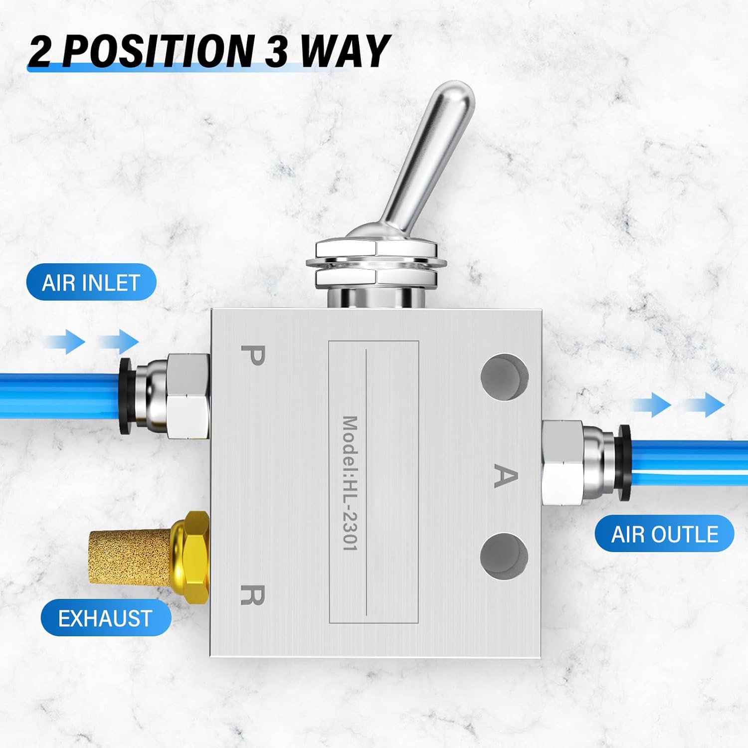 2 Position 3 Way Normally Air Mechanical Valve Pneumatic Valve Switching Directional Valve HL