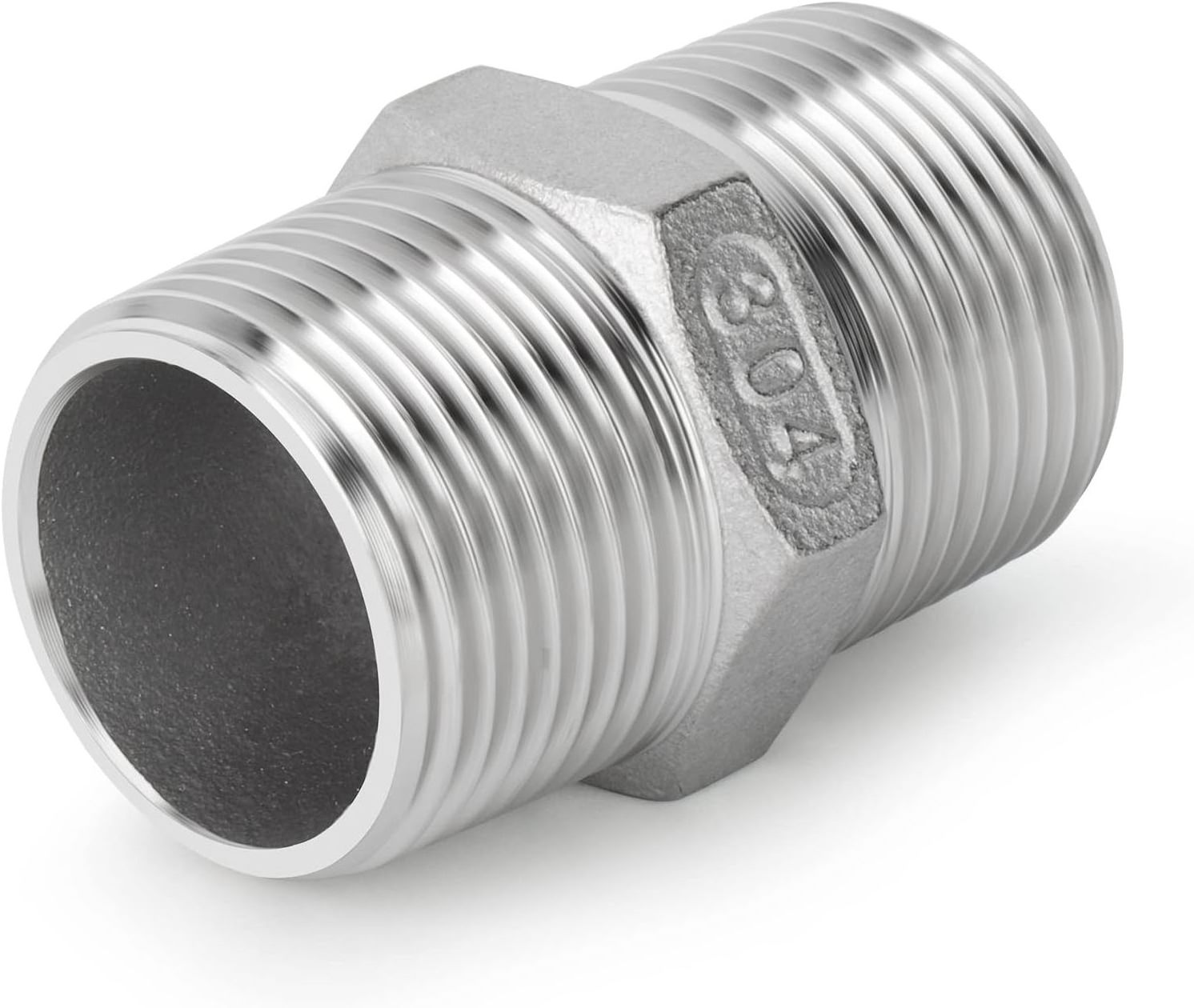 Cast 304 Stainless Steel Hex Nipple, Pipe Fitting  Male xMale