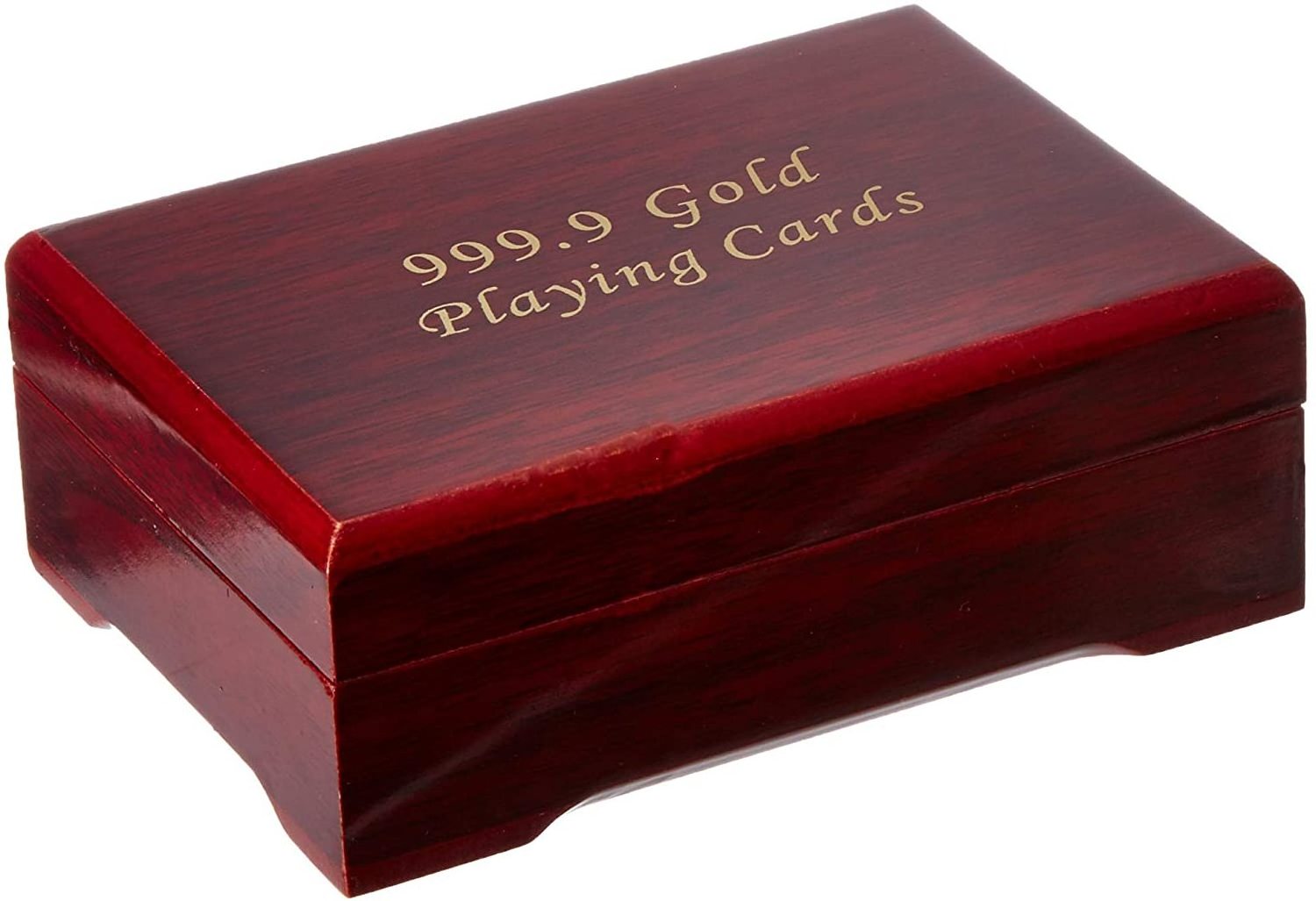 Custom Classic Playing Cards Game Gifts 24k Gold Plated Waterproof Poker Cards with Deluxe Wooden Box