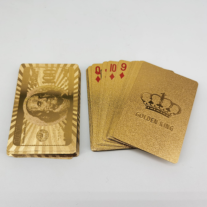 Cangnan Factory Emboss Surface Plastic Hand-washable Playing Cards Gold Deck Of Cards For Party Game Digimon Board Game Cards