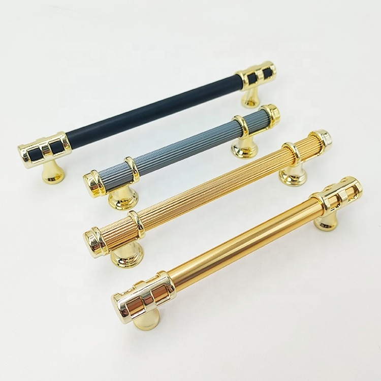 Black Aluminium Alloy Cabinet Door Handles Plastic Pull Handle for Kitchen Dresser and Bedroom Drawers