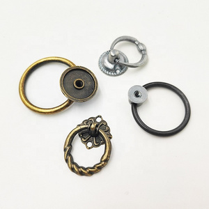 Dresser Ring Handle Black  Zinc Alloy Handle Knob Cabinet Rolling Green Knob Round Cabinet Knobs Pulls Handles