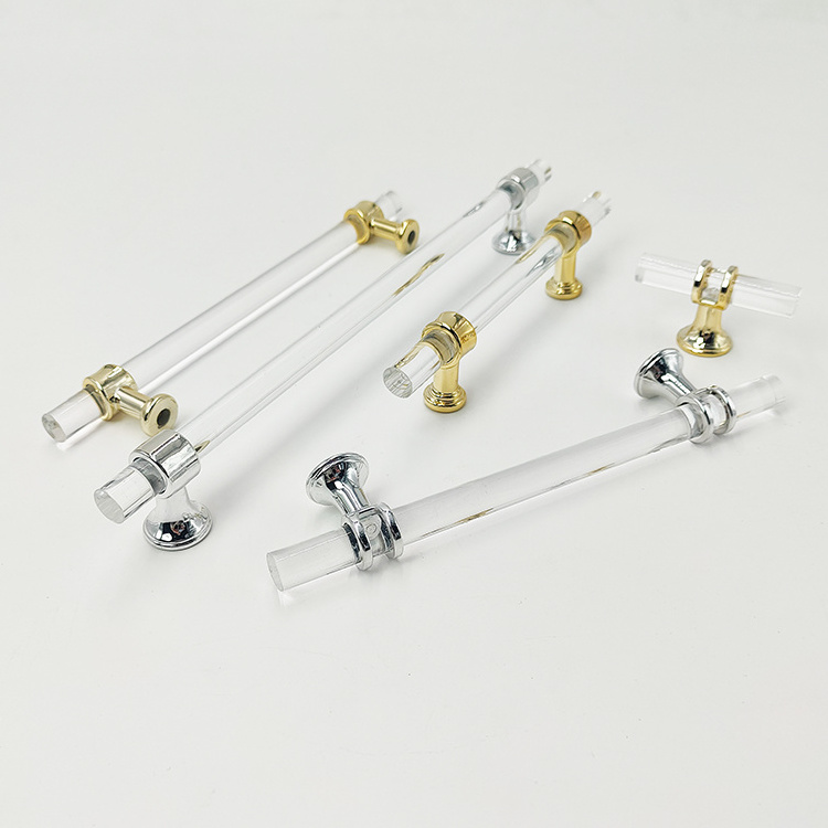 Drawer Dresser Pulls Knob Kitchen Cabinet Door Transparent Lucite Closet Clear Acrylic Handles Cabinet Long Handles And Knobs