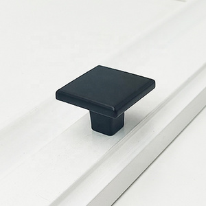 Modern Aluminum Alloy Handle Square  Drawer Knobs Black Furniture Knob And Handle Cabinet Hardware Knob Pulls