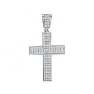 Classic Luxury Moissanite Jewelry 925 Sterling Silver Cross Moissanite Gemstone Pendants For Necklace