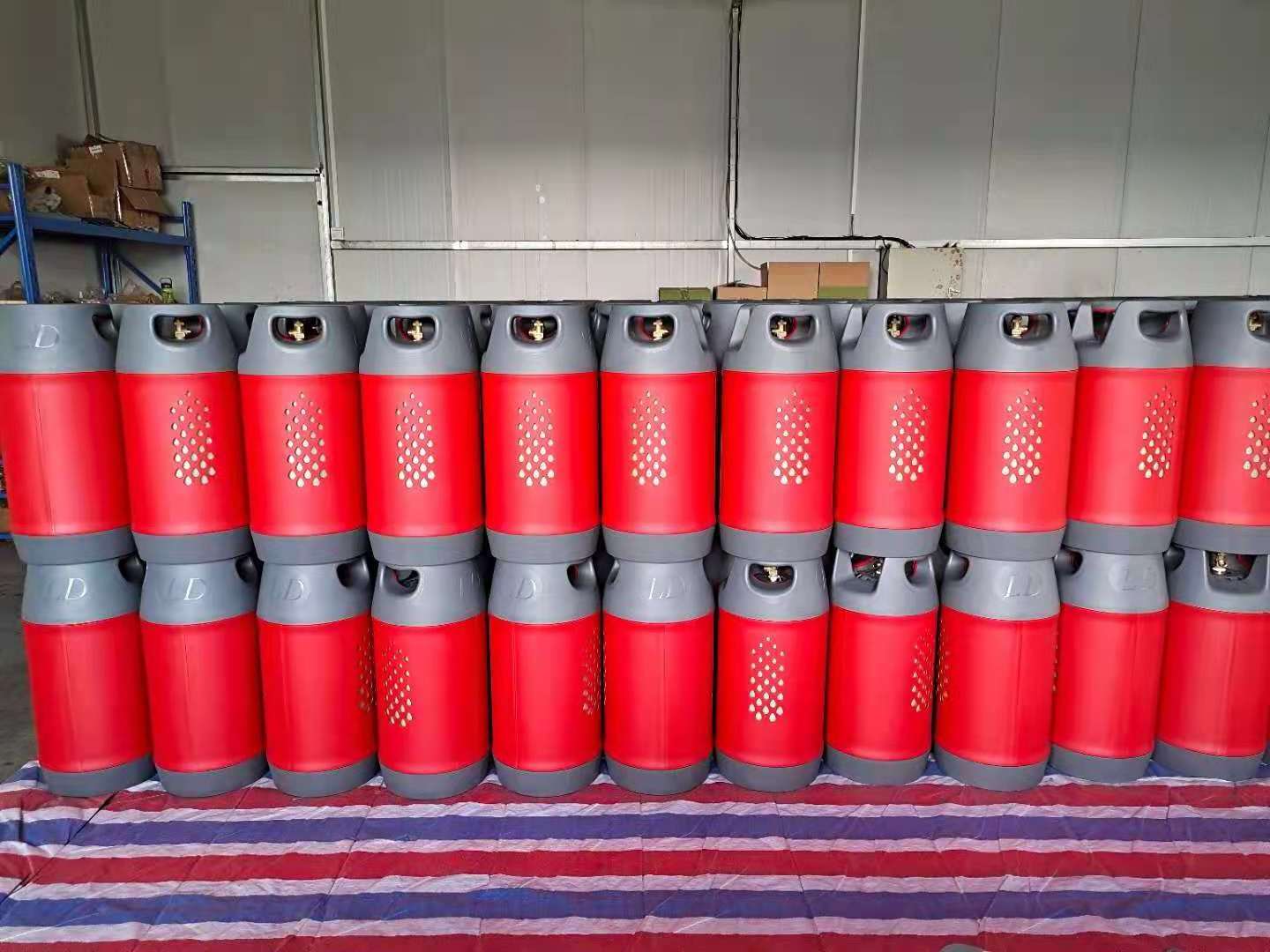 LPG 24.5L composite gas cylinders plastic material LPG tank for cooking