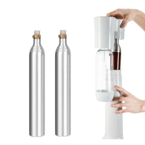 0.6L aluminum CO2 bottle/co2 tank/co2 cylinder with 360g-420g CO2 use for Soda Maker Machine