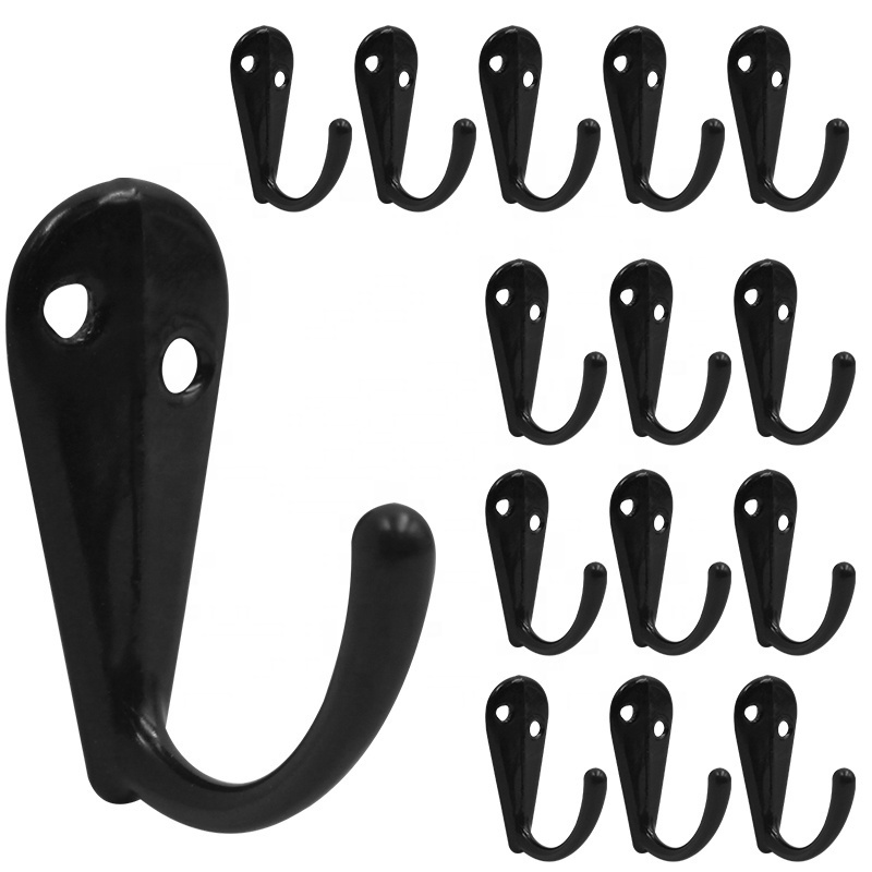 Coat Hooks Wall Mounted customized color Single Prong Robe Hook for Hanging Towel Hooks