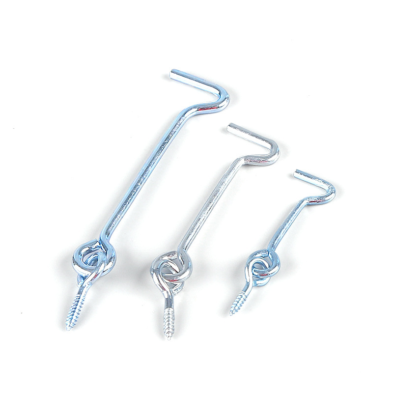 Safety gate zinc plated curtain hook with screw eyes bulk packing in master carton