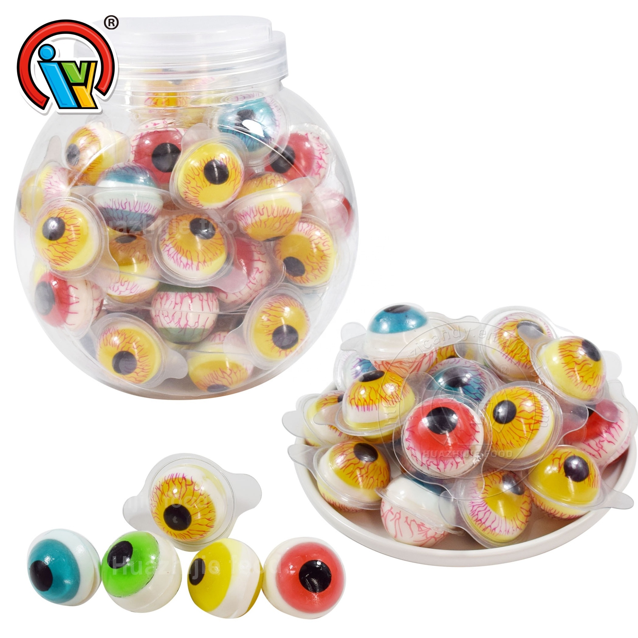 Custom mix flavor gummy eyeball jelly gummy candy