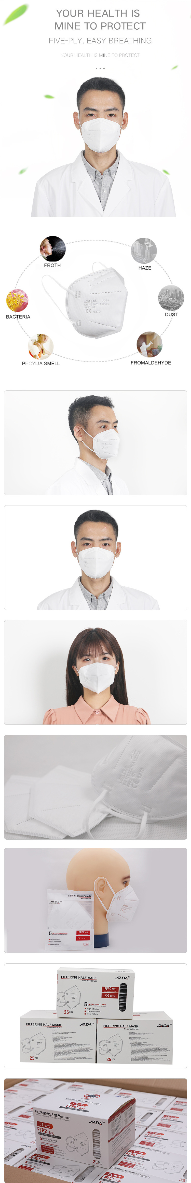 Modern Comfortable Disposable Dust Ffp2 Face Mask