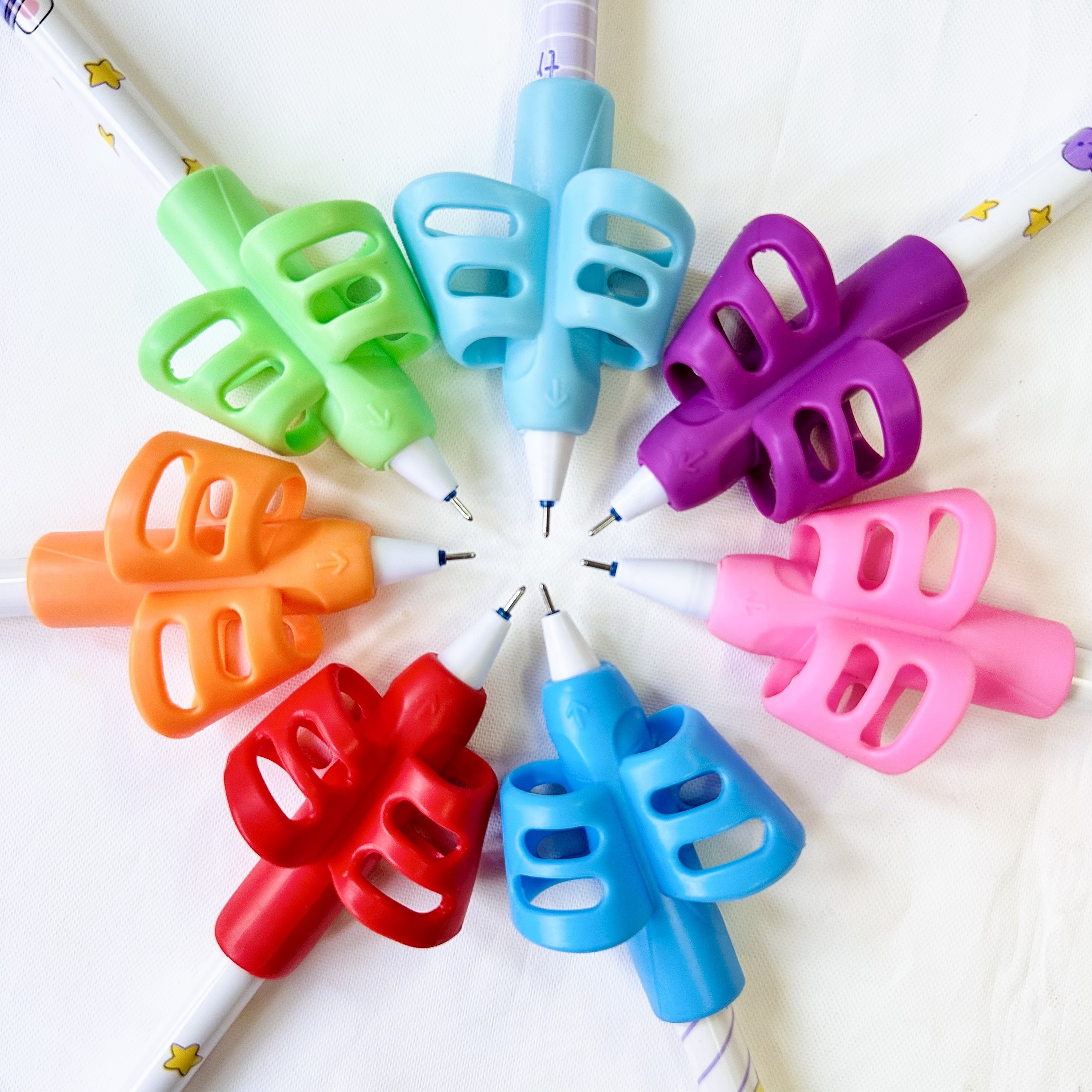 Pen Grips for Kids  Handwriting for Preschool, Silicone Pencil Holder Pen Writing Aid Grip School Supplies for Kids