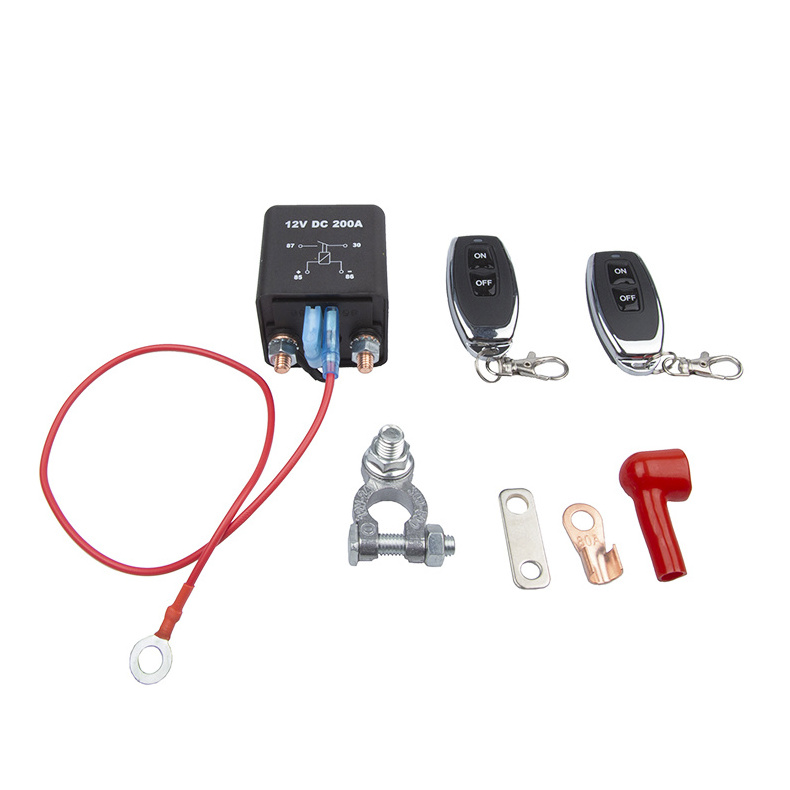 Factory 12V 200A Essential Battery Disconnect Switch Set with Remote Control for Vehicle Maintenance and Switches