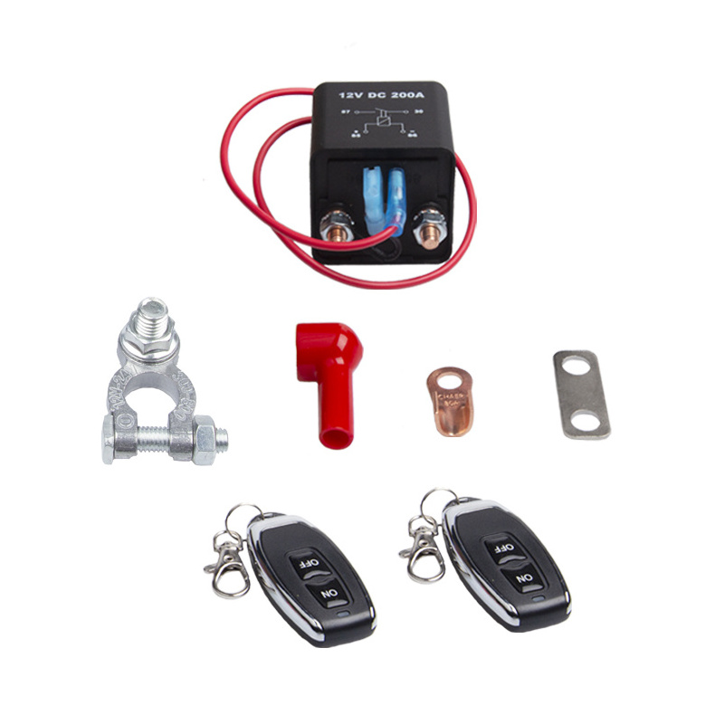 Factory 12V 200A Essential Battery Disconnect Switch Set with Remote Control for Vehicle Maintenance and Switches