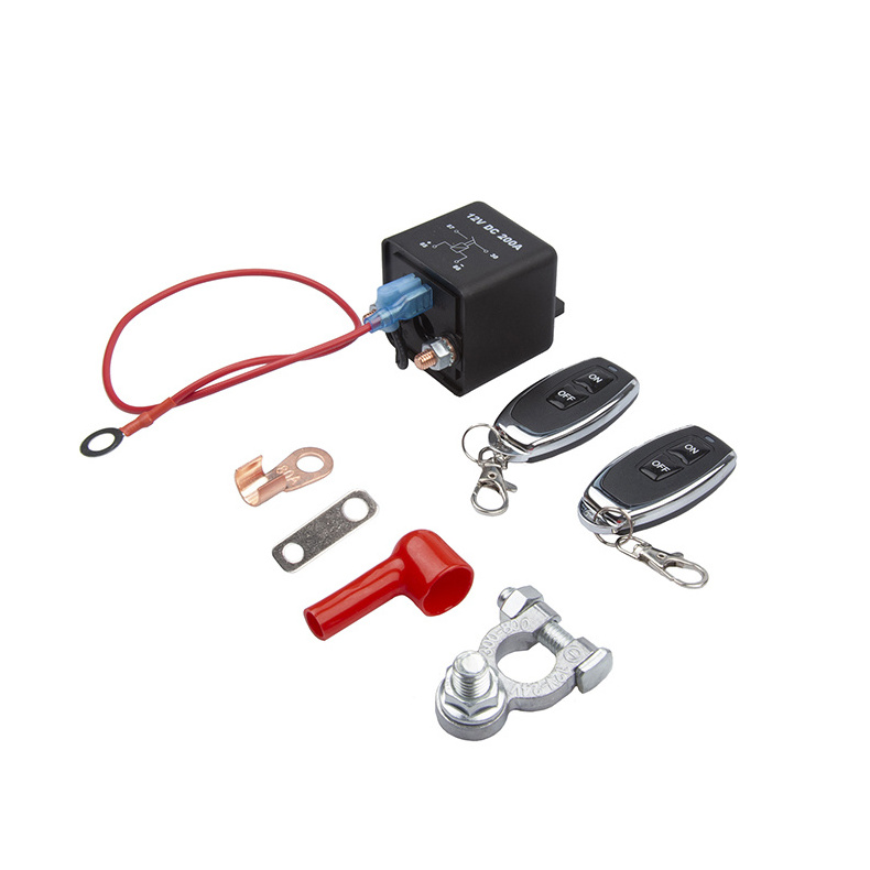 Factory 12V 200A Essential Battery Disconnect Switch Set with Remote Control for Vehicle Maintenance and Switches