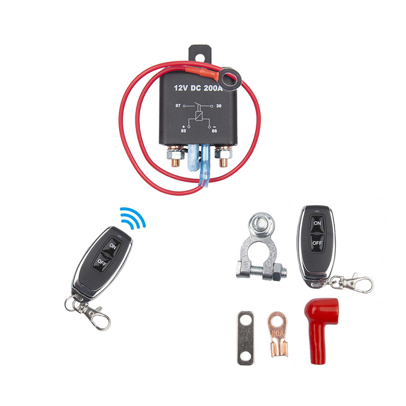 Factory 12V 200A Essential Battery Disconnect Switch Set with Remote Control for Vehicle Maintenance and Switches