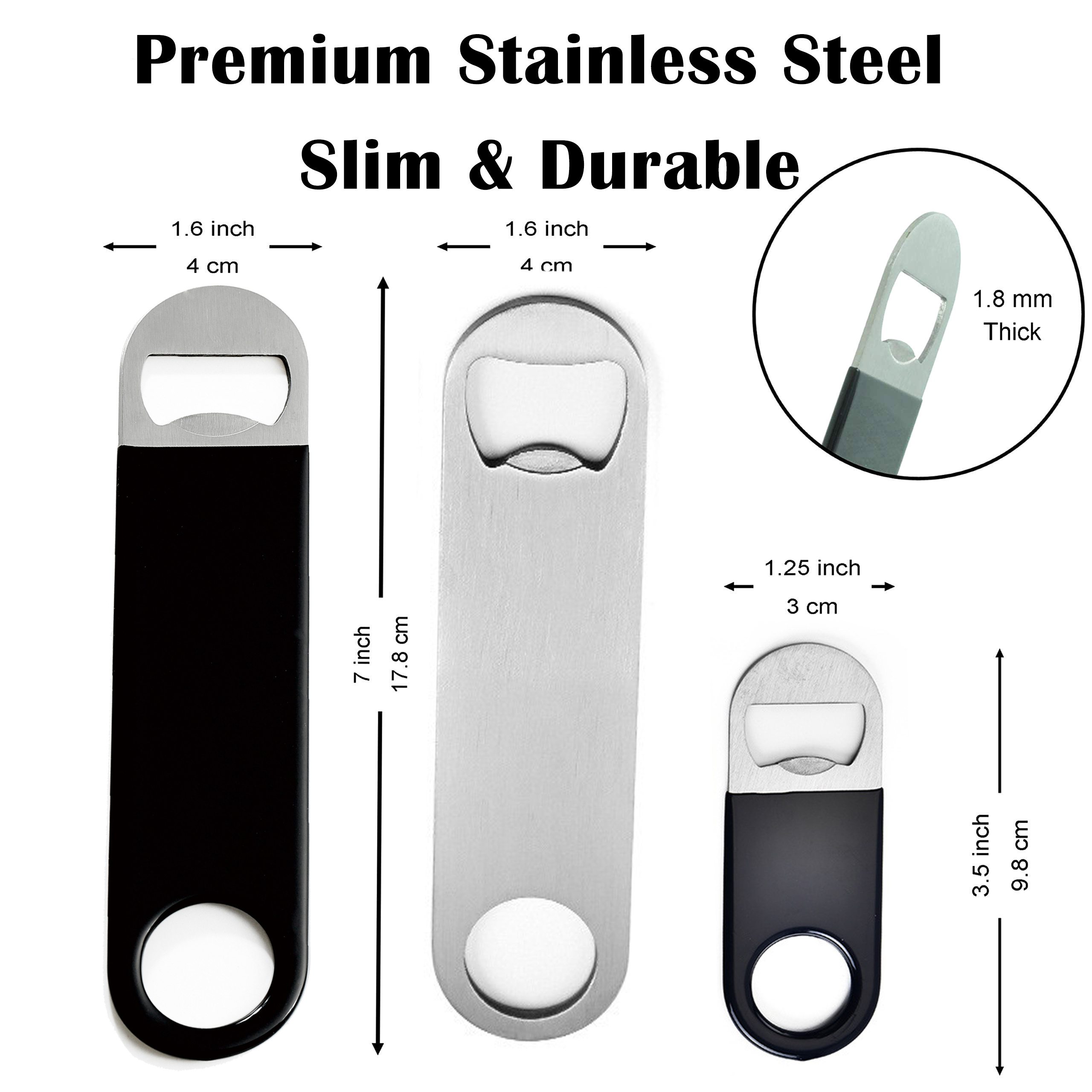 New Arrival Metal Sublimation Uv Print Blanks Coated Custom Mini Stainless Steel Flat Bottle Beer Soda Openers