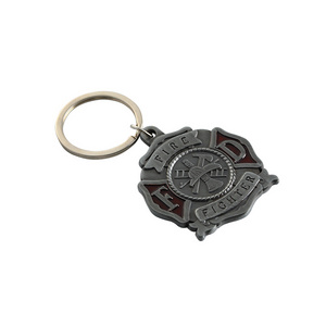 China Hot Sale metal Key Chain Fire Fighter Zinc Alloy 3D Keychain/Key ring