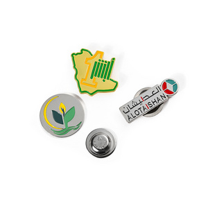 Wholesale Custom Design Soft Enamel Metal Hijab Pin With Magnetic Pin Name Tag Company Logo Lapel Pins Badges For Suit Men