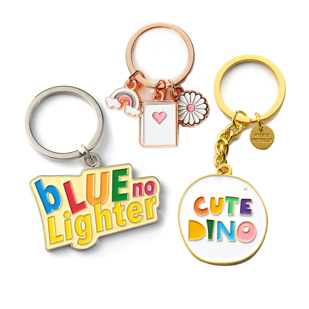 Manufacturer Personalized Zinc Alloy Iron Keychains Custom Key Chain Logo Soft Hard Enamel Logo Cute Keyring