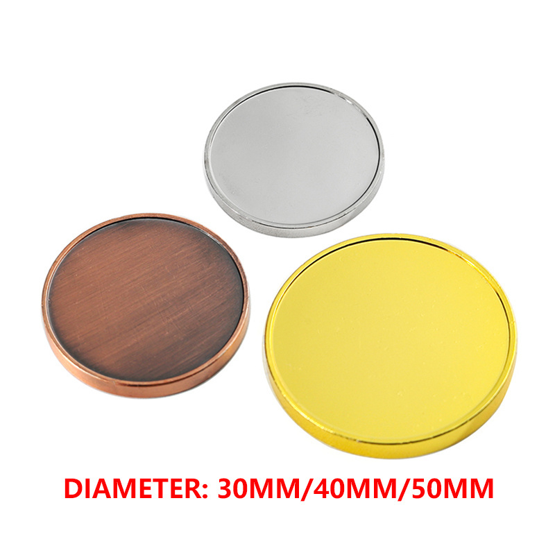 No Mold Fee 30/40/50Mm Custom Coin Zinc Alloy Copper Brass Challenge Coin Blank Colored Coins For Laser Engraving Or Print