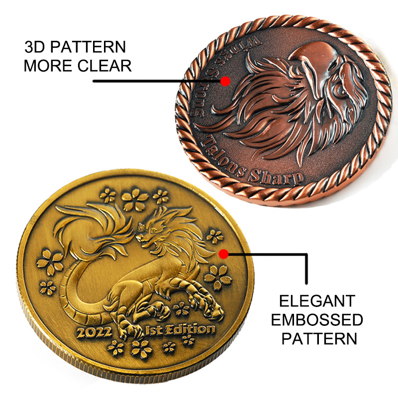 Personalized Custom Logo Challenge Coins Manufacturer 3D Zinc Alloy Gold Silver Metal Enamel Collection Custom Coins