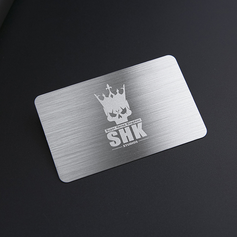 Custom Logo Printing 0.8Mm Luxury Blank Stainless Steel Mirror Or Matte Metal Business Card For Laser Engraving