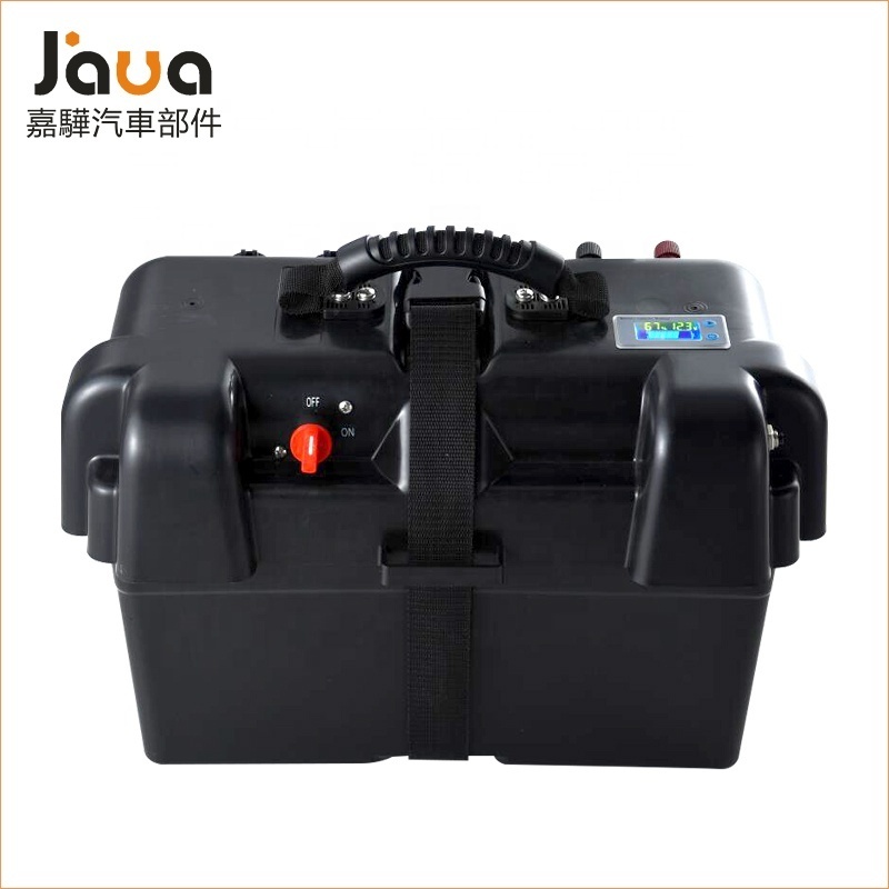 Waterproof Truck Battery Box Portable Plastic Good Quality 12V Camping Box IP65 200 Pcs Socket Option Black 35*18*20 CN;ZHE CE