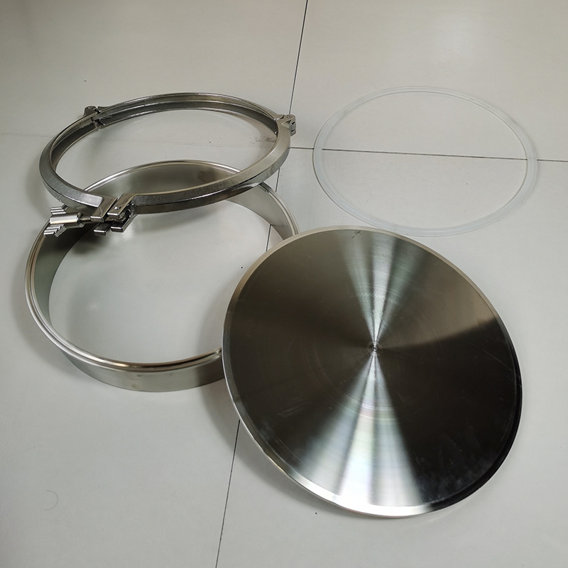 Stainless Steel Sanitary Pipe Fitting with Silicon Gasket Blinds Tri Clamp Weld Ferrule pipe clamp gasket