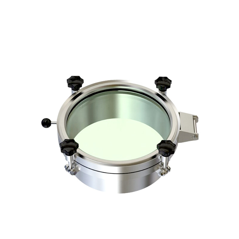 CNJS New High-Quality Stainless Steel Manway Polishing Round Tank Sight Glass Sanitary Manhole Cover