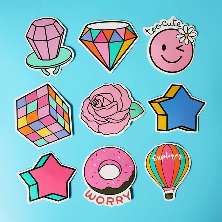 Wholesale girl cute lovely 60pcs pack laptop sticker,luggage decal sticker