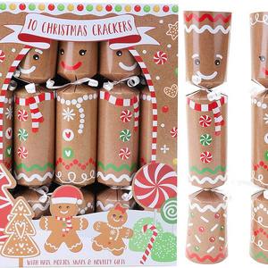 10 Pieces Christmas No Snap Party Favor Christmas Crackers with Prizes for Adults Holiday Poppers Christmas Table Favors Set Hol