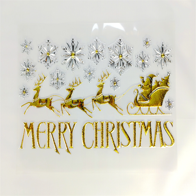 Wholesale Christmas Stickers Self Adhesive Decorative Removable Holiday for Kids Wall Sticker