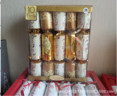 6/10 set Chinese Merry Christmas Crackers Indoor No Fireworks Pop Pop Crackers as Christmas Gift