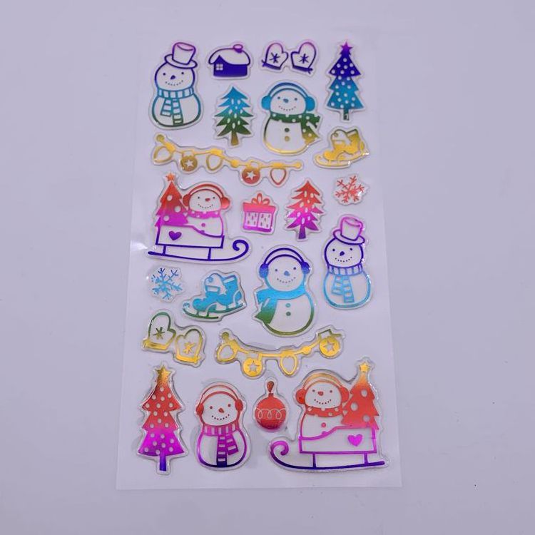 christmas  Animal epoxy Sticker Cute Kawaii Decal Decorative Decals Adhesive Decals for Paper Stickers