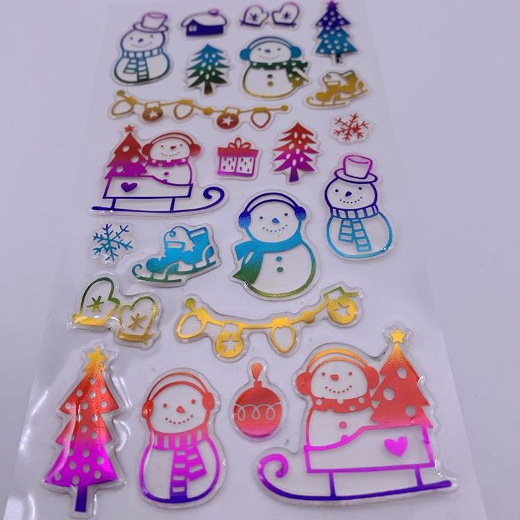 christmas  Animal epoxy Sticker Cute Kawaii Decal Decorative Decals Adhesive Decals for Paper Stickers