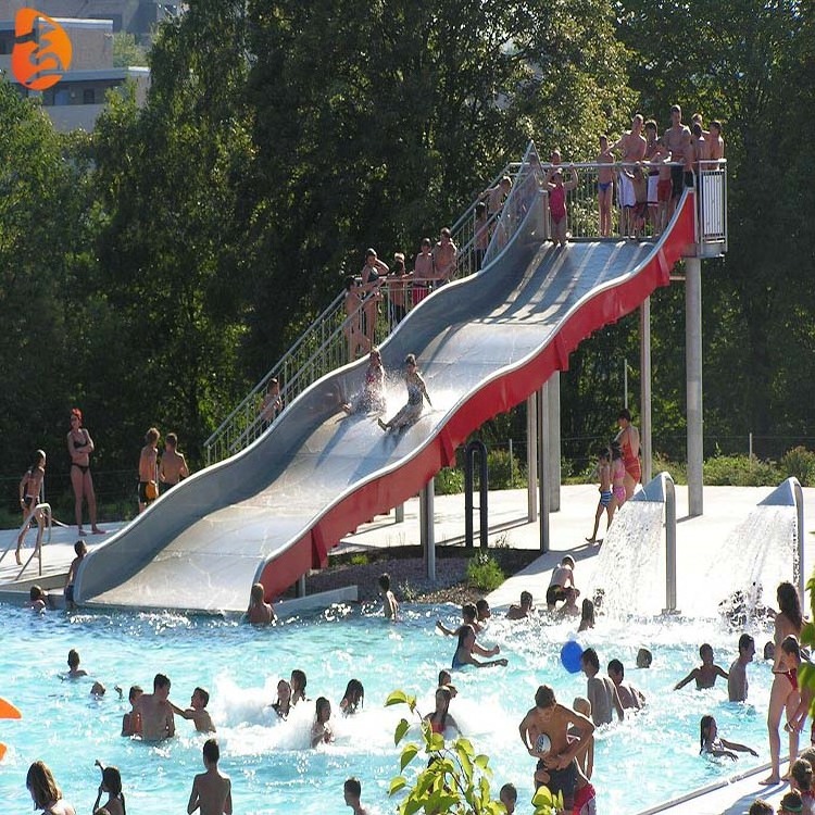 Factory Price New Large Outdoor Playground Swimming Pool Stainless Steel Slide for Park