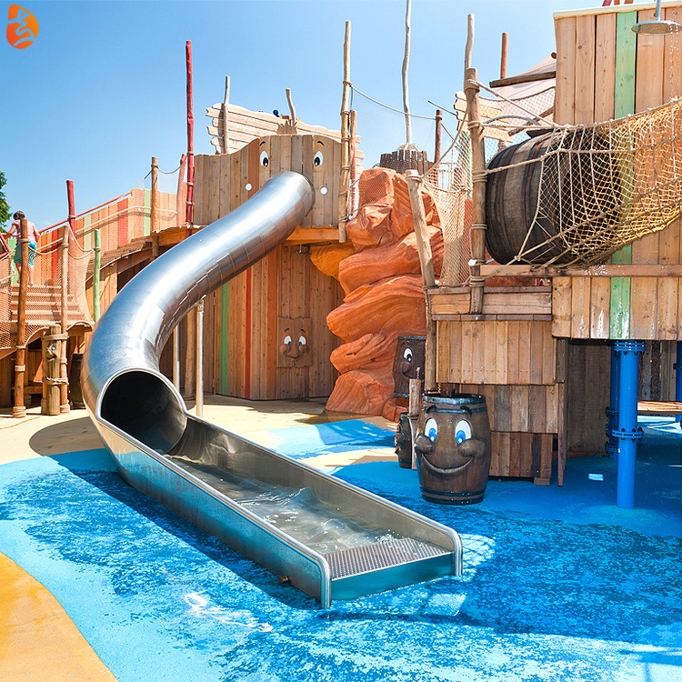 Factory Price New Large Outdoor Playground Swimming Pool Stainless Steel Slide for Park