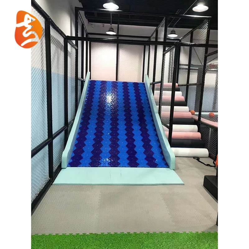 Indoor playground amusement games children sliding way dry snow slide