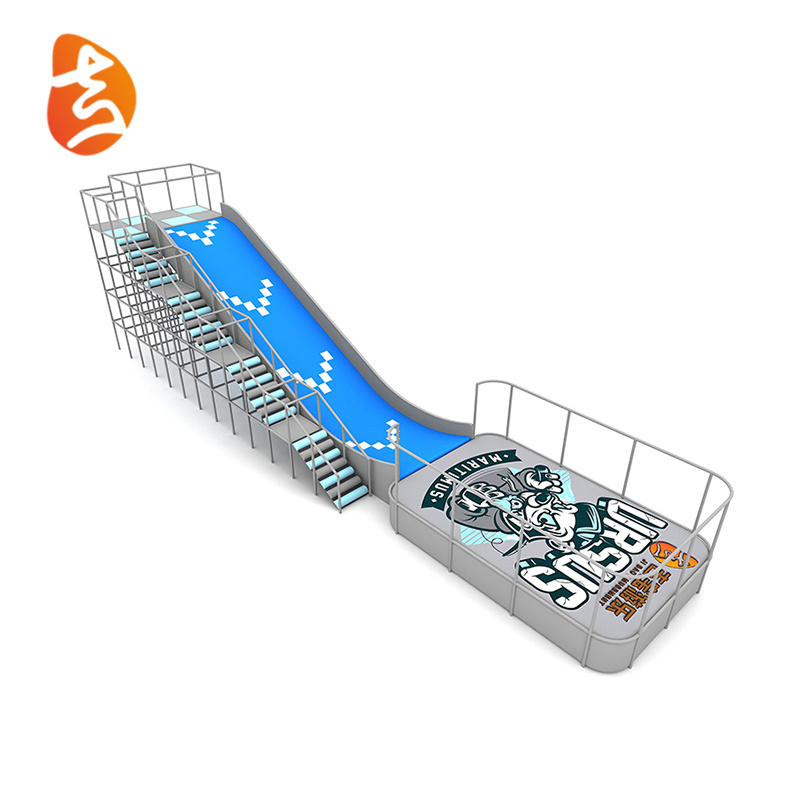 Indoor playground amusement games children sliding way dry snow slide