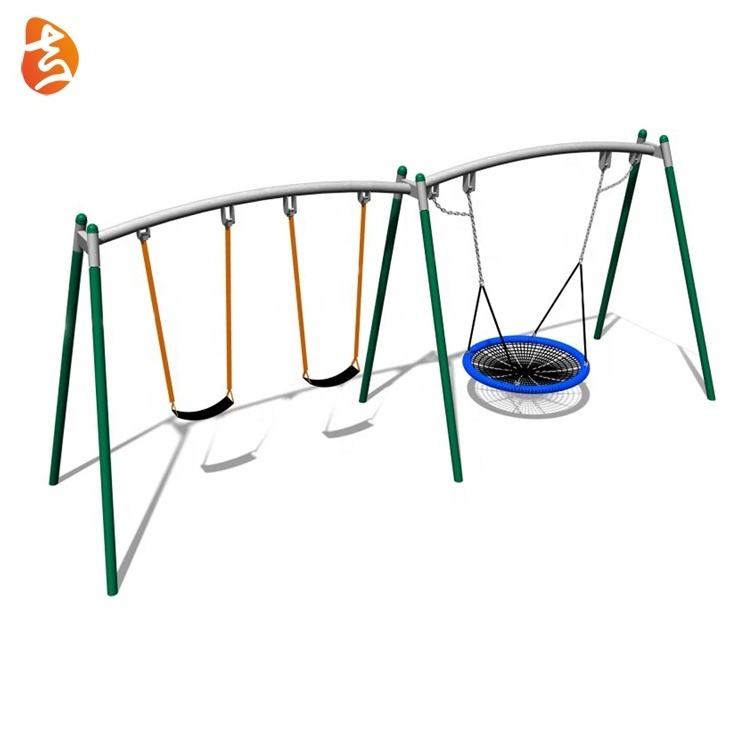 Best commercial outdoor theme park kids swing set, children outdoor swing chair