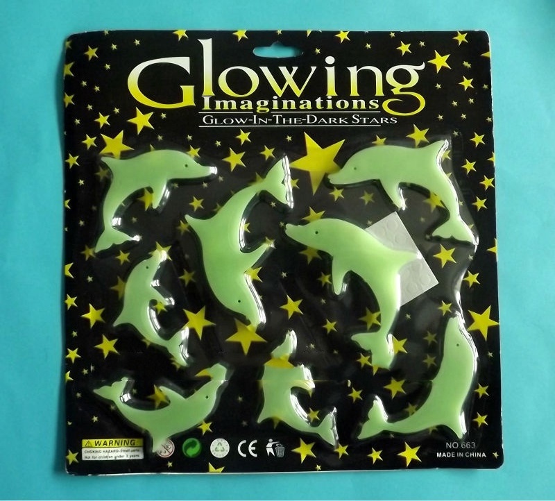 3D fluorescent animals sticker night-lighting sticker glow in the dark sticker