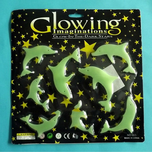 3D fluorescent animals sticker night-lighting sticker glow in the dark sticker