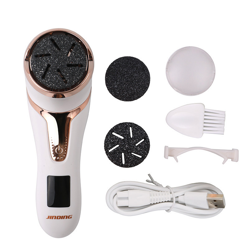 JD-510R USB Rechargeable Foot Scrubber Hard Dead Skin Foot File Shaver Professional Vacuum Electric Callus Remover for Feet