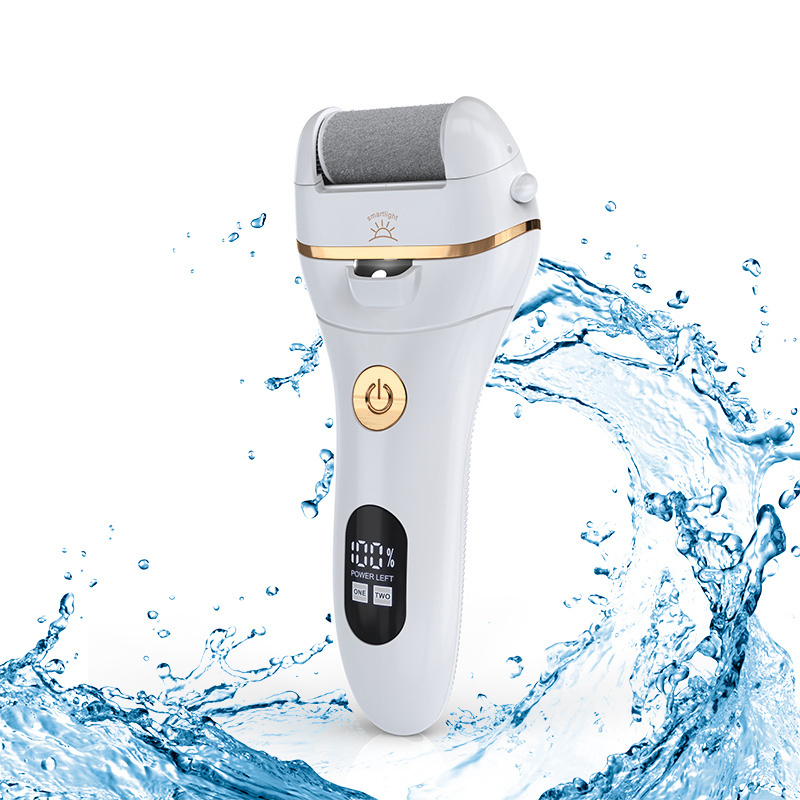 JINDING Foot scrubber with interchangeable head electric foot grinder callus remover