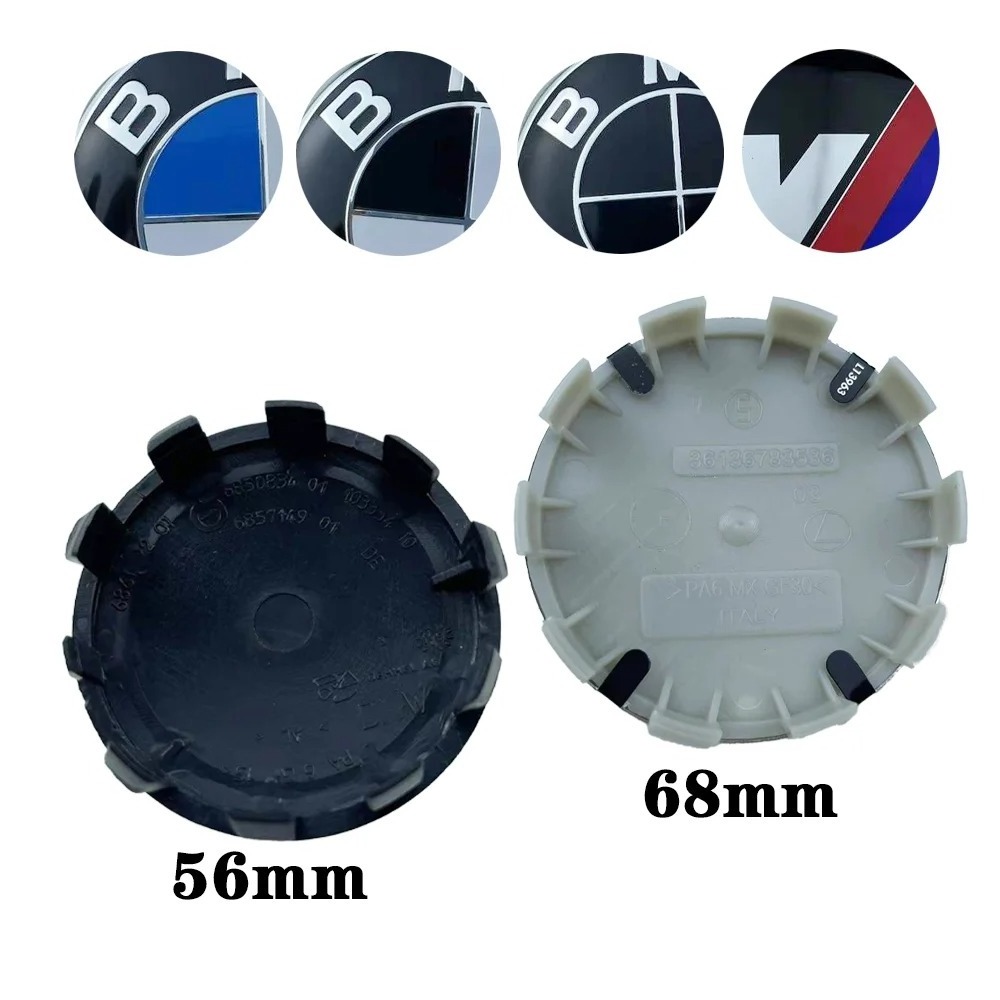 Car Wheel Hub Center Caps Covers Emblem 56mm 68mm for E46 E36 E39 emblems auto logo Customized Logo Blue White Black White